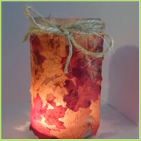 Knutselen - Sfeervol herfstlichtje