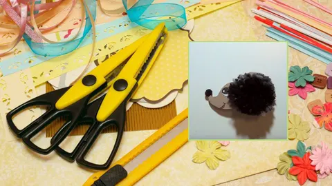 Een super schattig Pompom egeltje knutselen