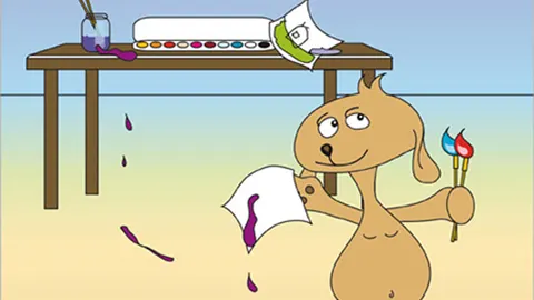 Willy Woef gaat verven. Verf je met hem mee?