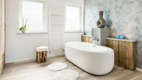 Elektrische radiator in de badkamer