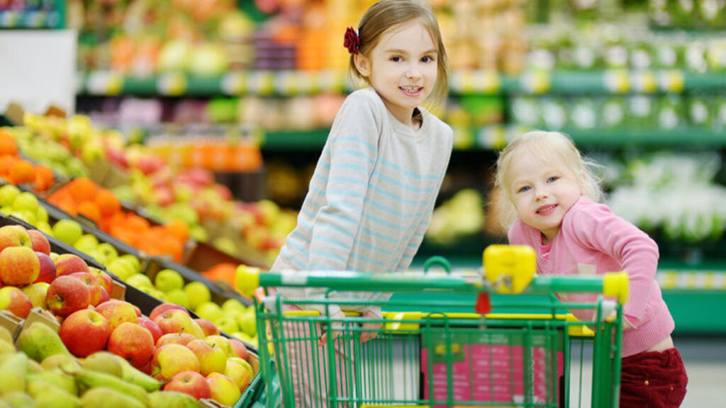 Met de kids naar de supermarkt