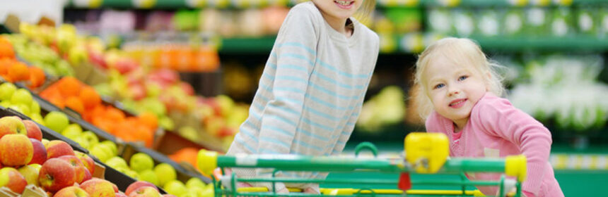 Met de kids naar de supermarkt