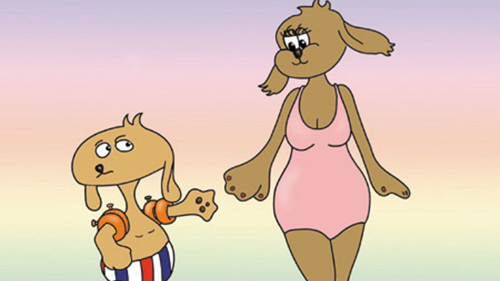 Willy Woef op zwemles