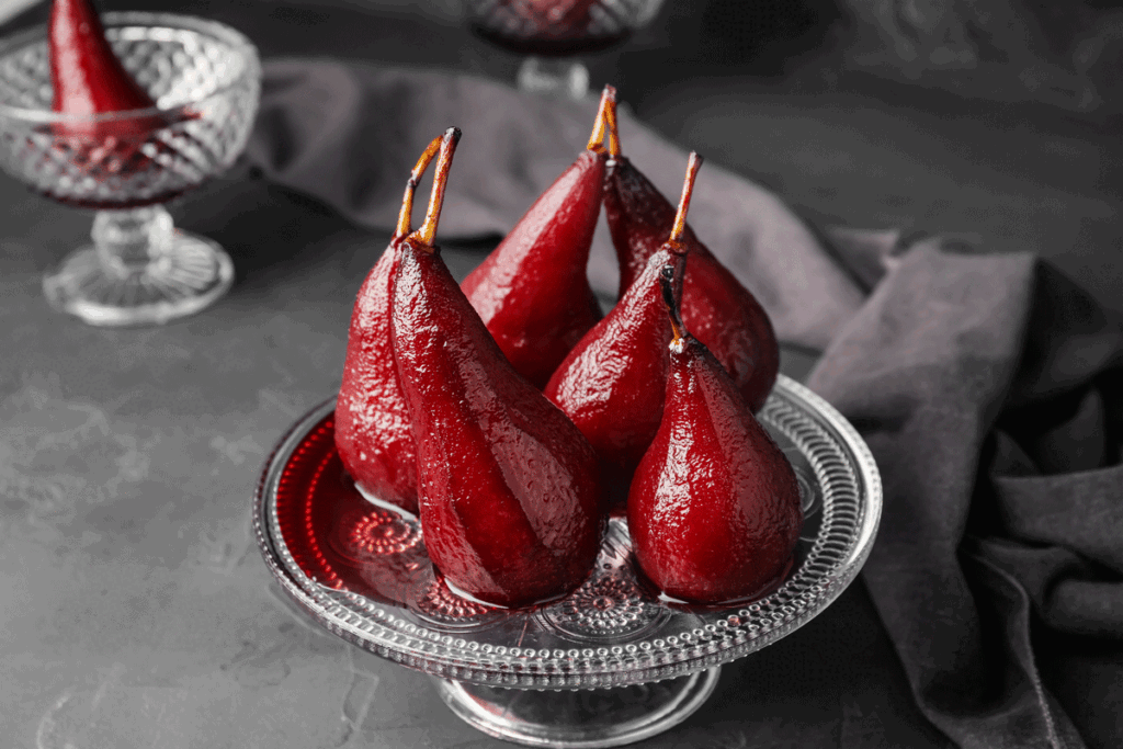 De heerlijkste stoofpeertjes voor het kerstdiner