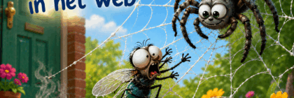 Vliegje in het web